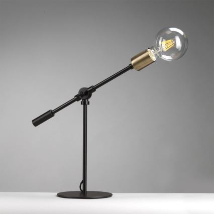 ONLI - Stolní lampa ASTE 1xE27/15W/230V 45 cm černá/zlatá