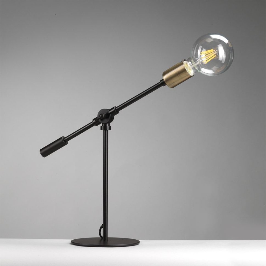 ONLI - Stolní lampa ASTE 1xE27/15W/230V 45 cm černá/zlatá