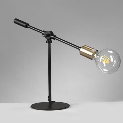 ONLI - Stolní lampa ASTE 1xE27/15W/230V 45 cm černá/zlatá