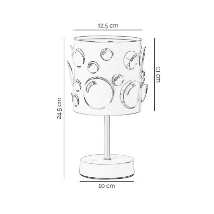 ONLI - Stolní lampa BOLLICINE 1xE14/6W/230V 22 cm bílá