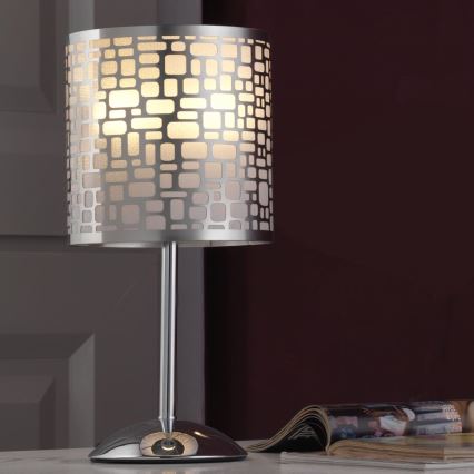 ONLI - Stolní lampa BRUCE 1xE27/15W/230V 40 cm matný chrom