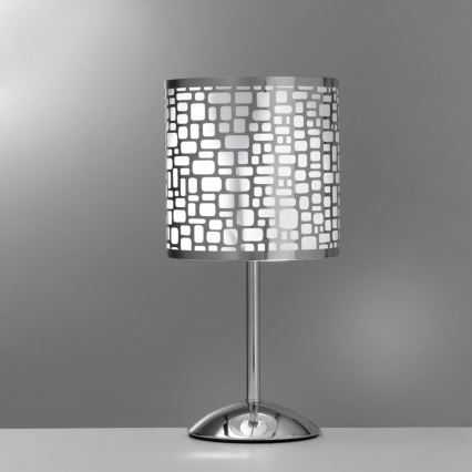 ONLI - Stolní lampa BRUCE 1xE27/15W/230V 40 cm matný chrom