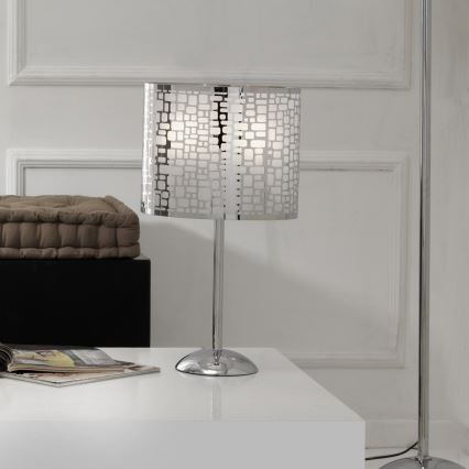 ONLI - Stolní lampa BRUCE 1xE27/15W/230V 52 cm matný chrom