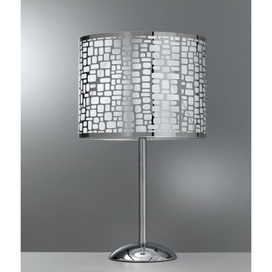 ONLI - Stolní lampa BRUCE 1xE27/15W/230V 53 cm matný chrom