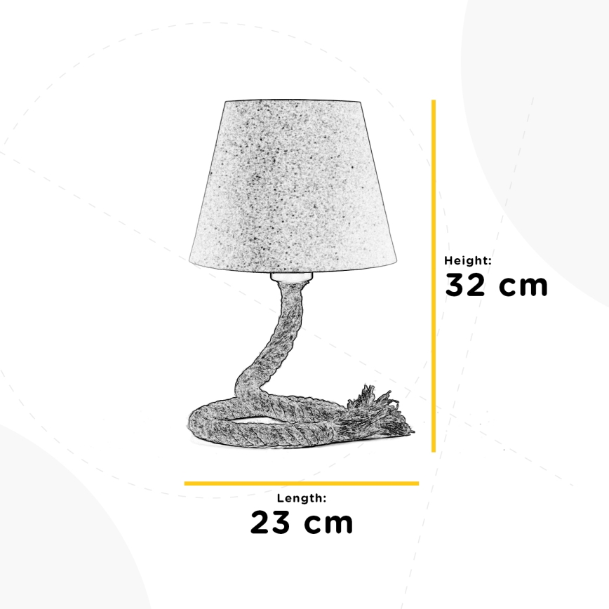 ONLI - Stolní lampa CORDA 1xE27/22W/230V 32 cm béžová