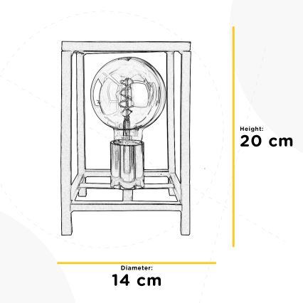 ONLI - Stolní lampa FLOKI 1xE27/15W/230V 20 cm černá/měděná