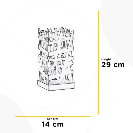 ONLI - Stolní lampa FORESTA 1xE27/15W/230V 29 cm černá