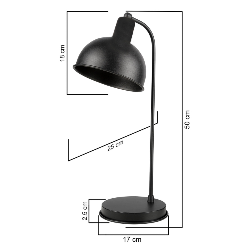 ONLI - Stolní lampa ISTANBUL 1xE27/22W/230V černá