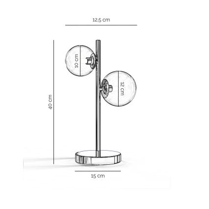 ONLI - Stolní lampa KIMBERLY 2xG9/6W/230V lesklý chrom