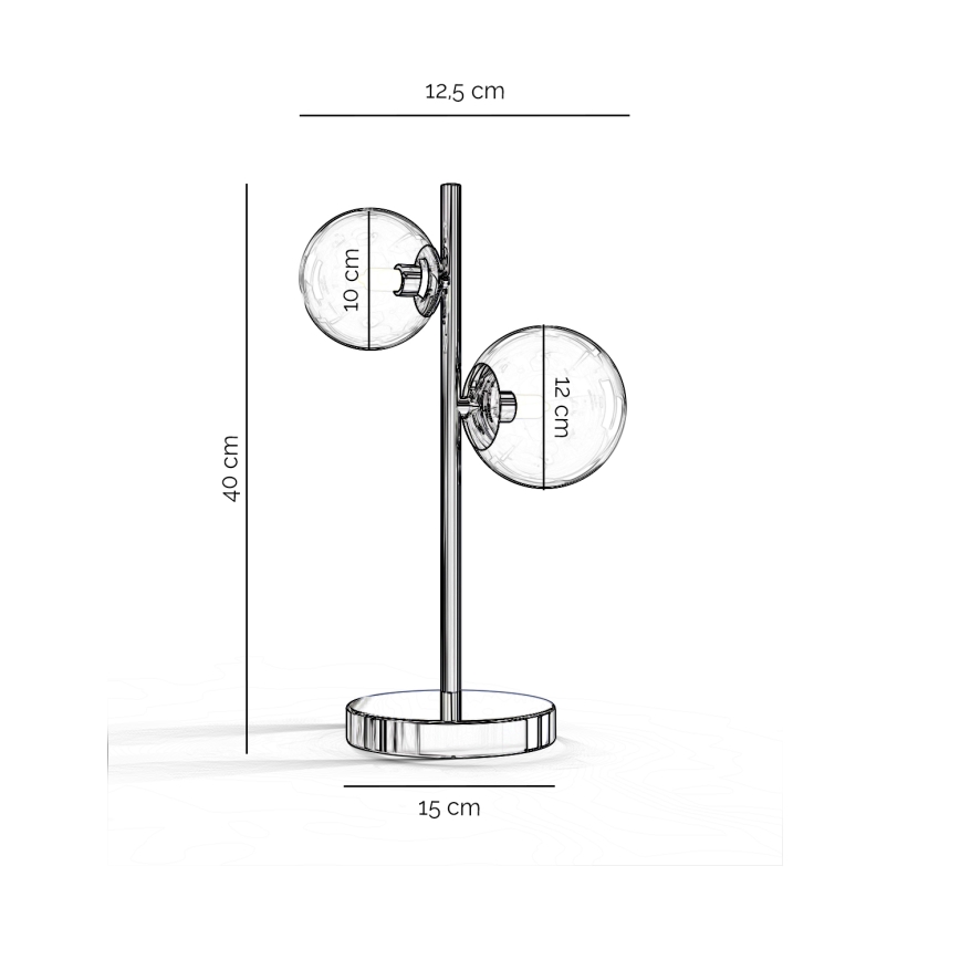 ONLI - Stolní lampa KIMBERLY 2xG9/6W/230V lesklý chrom