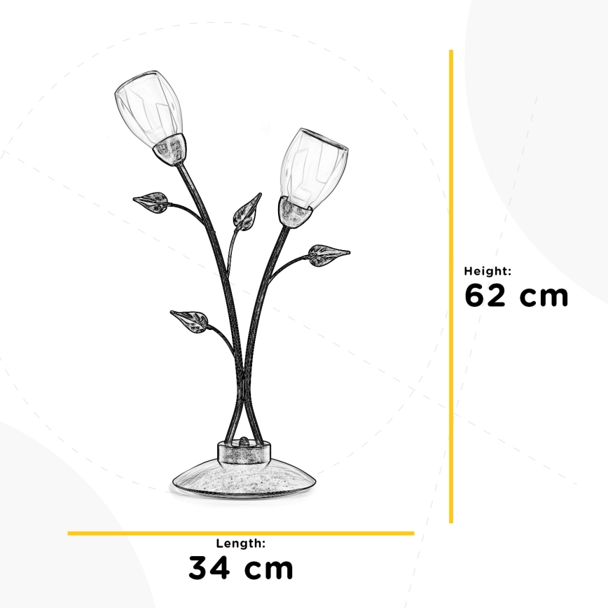 ONLI - Stolní lampa LILIANA 2xE14/6W/230V 60 cm