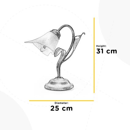 ONLI - Stolní lampa LUCREZIA 1xE14/6W/230V krémová