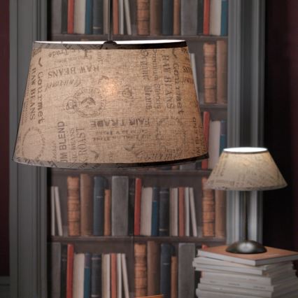 ONLI - Stolní lampa MAIDA 1xE27/15W/230V 40 cm hnědá