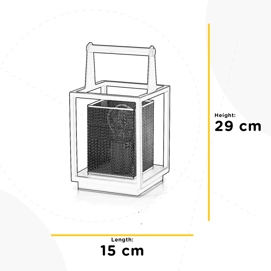 ONLI - Stolní lampa MALIK 1xE27/22W/230V 29 cm zlatá/černá