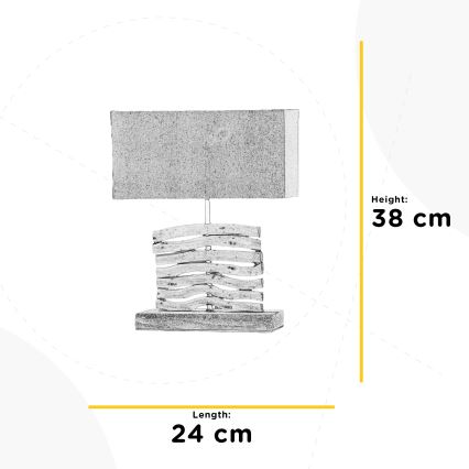 ONLI - Stolní lampa MARICA 1xE27/22W/230V béžová 38 cm