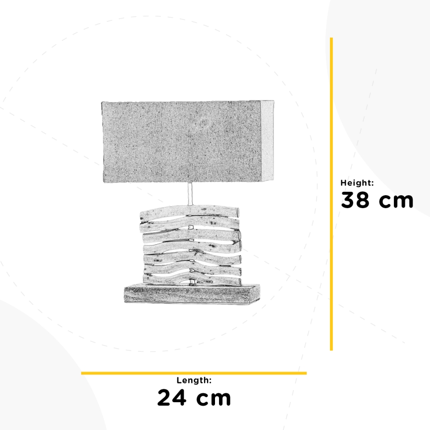 ONLI - Stolní lampa MARICA 1xE27/22W/230V béžová 38 cm