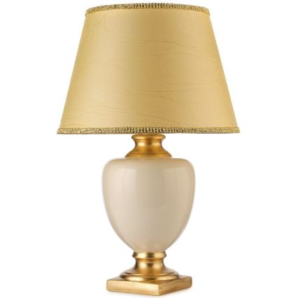 ONLI - Stolní lampa MOZART 1xE27/22W/230V béžová/zlatá 75 cm