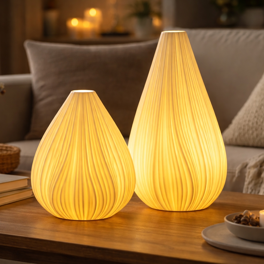 ONLI - Stolní lampa NUVIA 1xE14/6W/230V 25 cm bílá