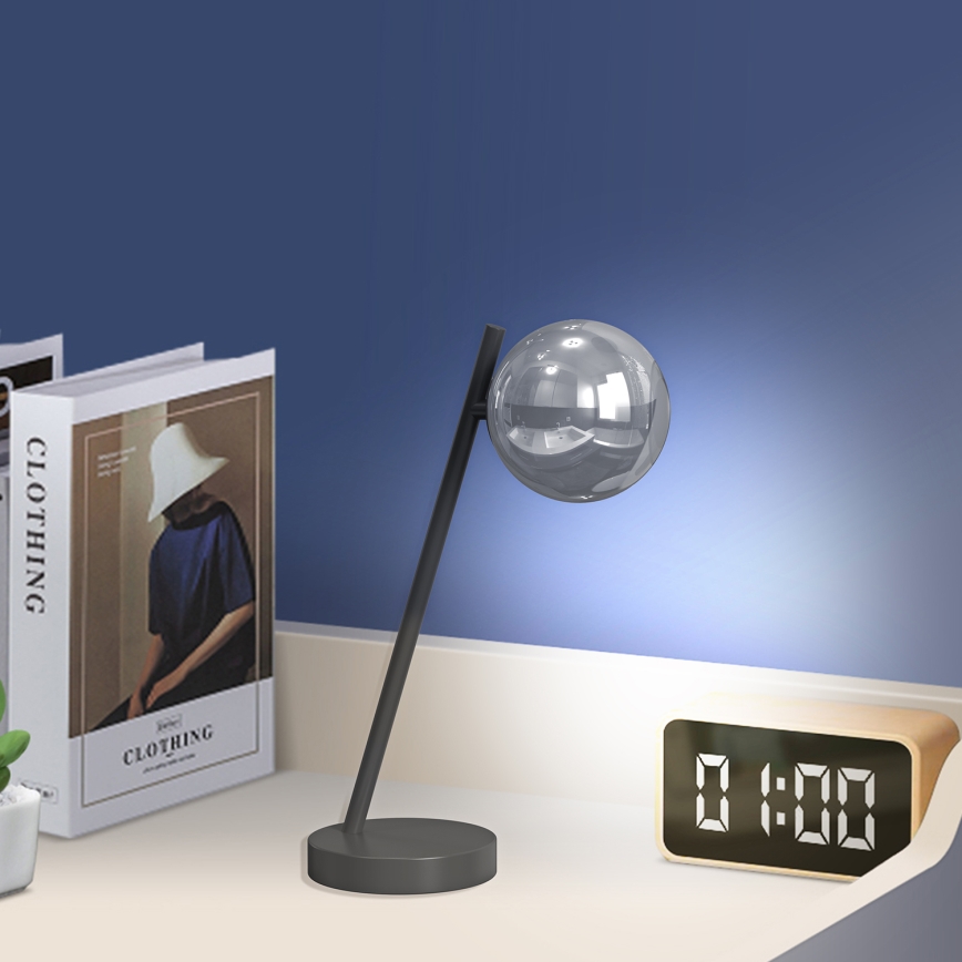 ONLI - Stolní lampa PALOMA 1xG9/10W/230V 38,5 cm černá/kouřová