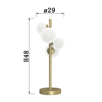 ONLI - Stolní lampa PALOMA 4xG9/10W/230V 48 cm zlatá