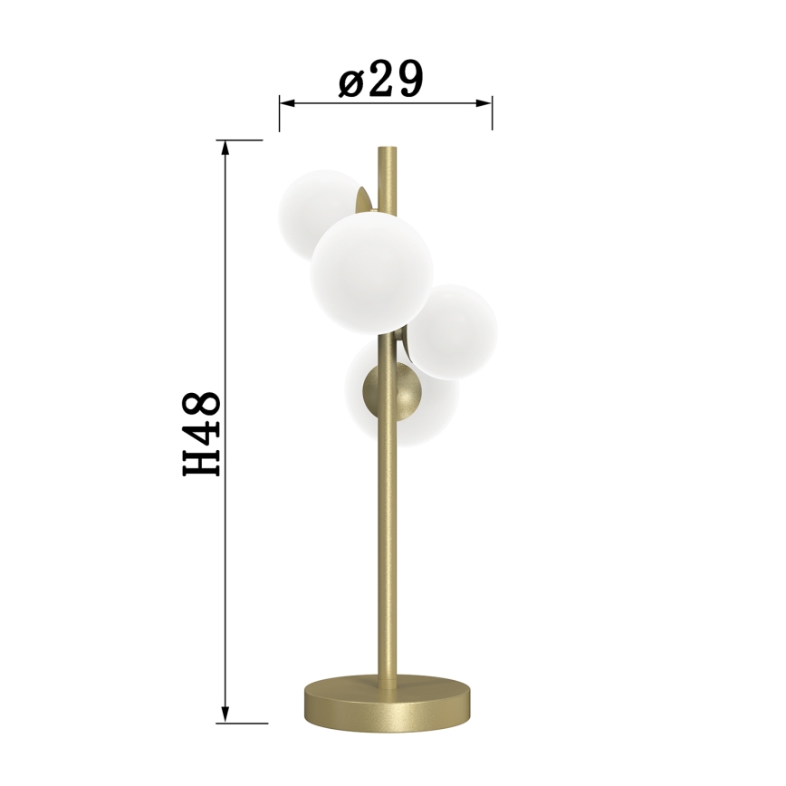 ONLI - Stolní lampa PALOMA 4xG9/10W/230V 48 cm zlatá