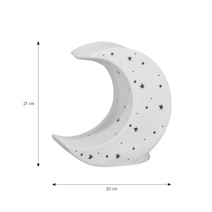 ONLI - Stolní lampa PORCELLANA 1xE14/6W/230V 21 cm měsíc
