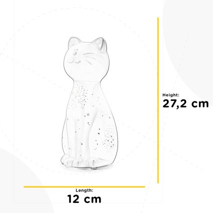 ONLI - Stolní lampa PORCELLANA 1xE14/6W/230V 27,2 cm kočka
