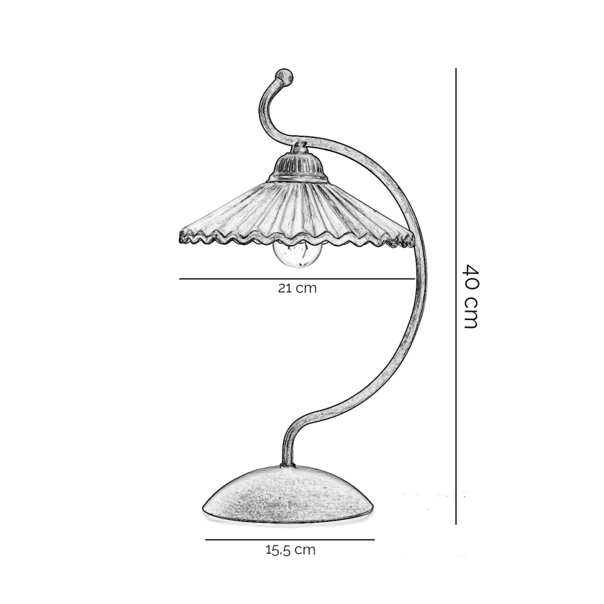 ONLI - Stolní lampa ROSINA 1xE14/6W/230V bronzová