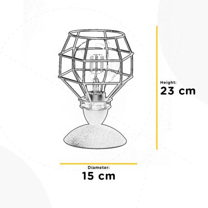 ONLI - Stolní lampa SPIDER 1xE27/15W/230V 23 cm černá/hnědá