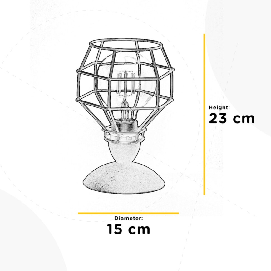 ONLI - Stolní lampa SPIDER 1xE27/15W/230V 23 cm černá/hnědá