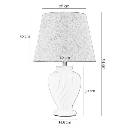 ONLI - Stolní lampa VORTICE 1xE27/22W/230V 64 cm krémová