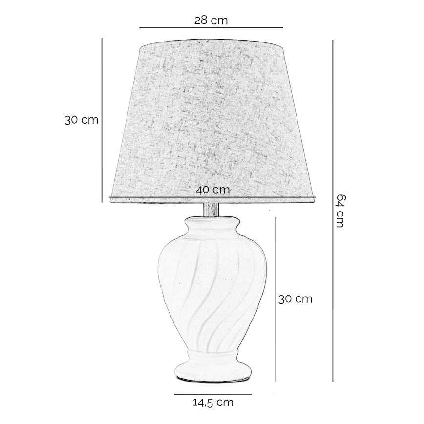 ONLI - Stolní lampa VORTICE 1xE27/22W/230V 64 cm krémová