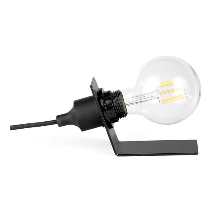 ONLI - Stolní lampa WIRE 1xE27/15W/230V 10 cm černá