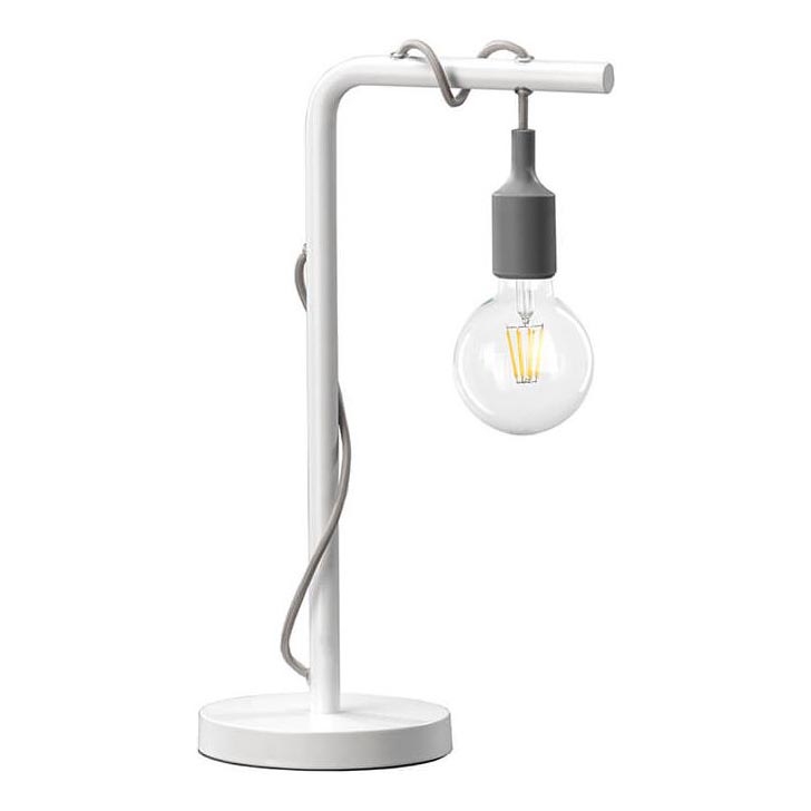 ONLI - Stolní lampa WIRE 1xE27/15W/230V 48 cm šedá/bílá
