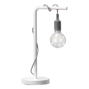 ONLI - Stolní lampa WIRE 1xE27/15W/230V 50 cm šedá/bílá