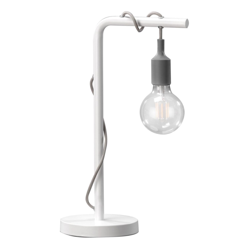 ONLI - Stolní lampa WIRE 1xE27/15W/230V 50 cm šedá/bílá