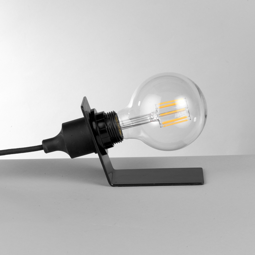 ONLI - Stolní lampa WIRE 1xE27/15W/230V 9 cm černá