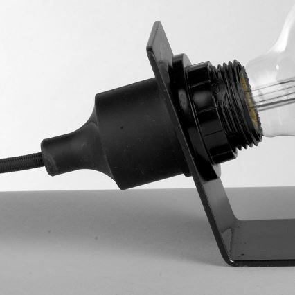 ONLI - Stolní lampa WIRE 1xE27/15W/230V 9 cm černá