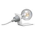 ONLI - Stolní lampa WIRE 1xE27/15W/230V 9 cm šedá/bílá