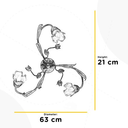 ONLI - Stropní svítidlo ARIANNA 3xE14/6W/230V