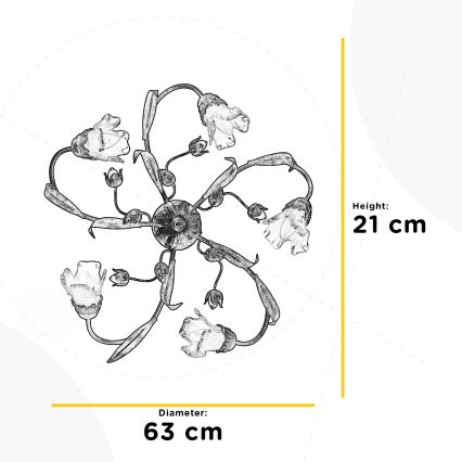 ONLI - Stropní svítidlo ARIANNA 5xE14/6W/230V