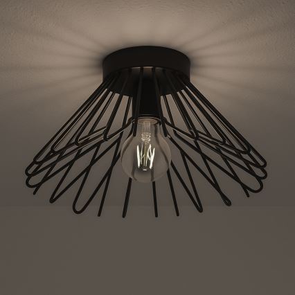 ONLI - Stropní svítidlo DUCCIO 1xE27/22W/230V pr. 30 cm černá