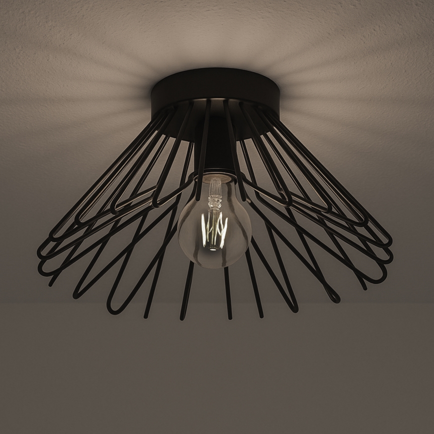 ONLI - Stropní svítidlo DUCCIO 1xE27/22W/230V pr. 30 cm černá
