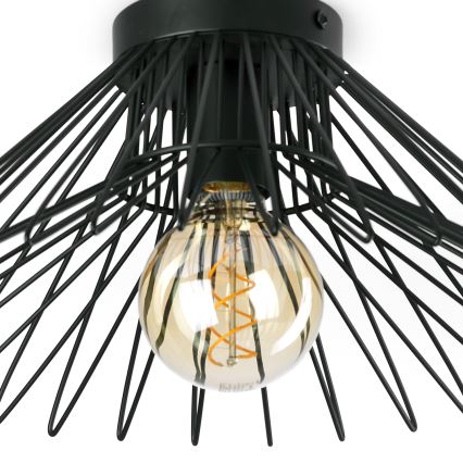 ONLI - Stropní svítidlo DUCCIO 1xE27/22W/230V pr. 40 cm černá