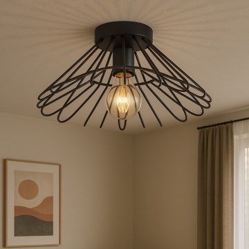 ONLI - Stropní svítidlo DUCCIO 1xE27/22W/230V pr. 60 cm černá