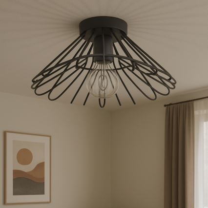 ONLI - Stropní svítidlo DUCCIO 1xE27/22W/230V pr. 60 cm černá