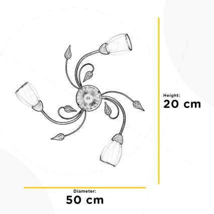 ONLI - Stropní svítidlo LILIANA 3xE14/6W/230V
