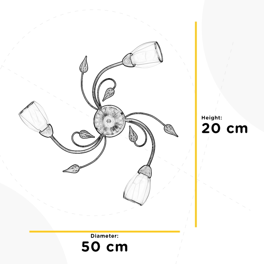 ONLI - Stropní svítidlo LILIANA 3xE14/6W/230V