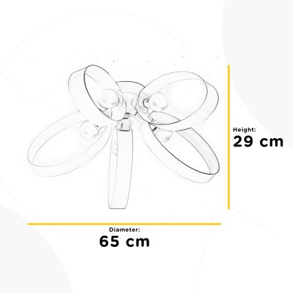 ONLI - Stropní svítidlo SERENA 5xE14/6W/230V černá