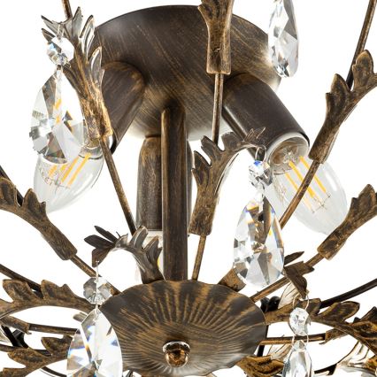 ONLI - Stropní svítidlo TERESA 3xE14/6W/230V bronzová